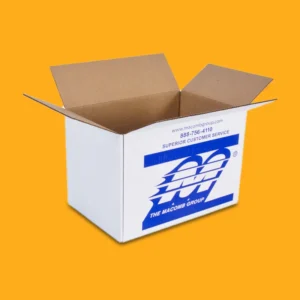 white cardboard boxes