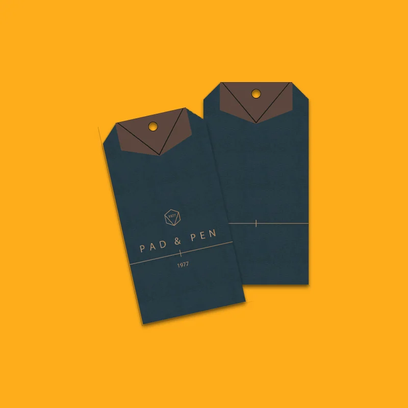 custom die cut hang tags