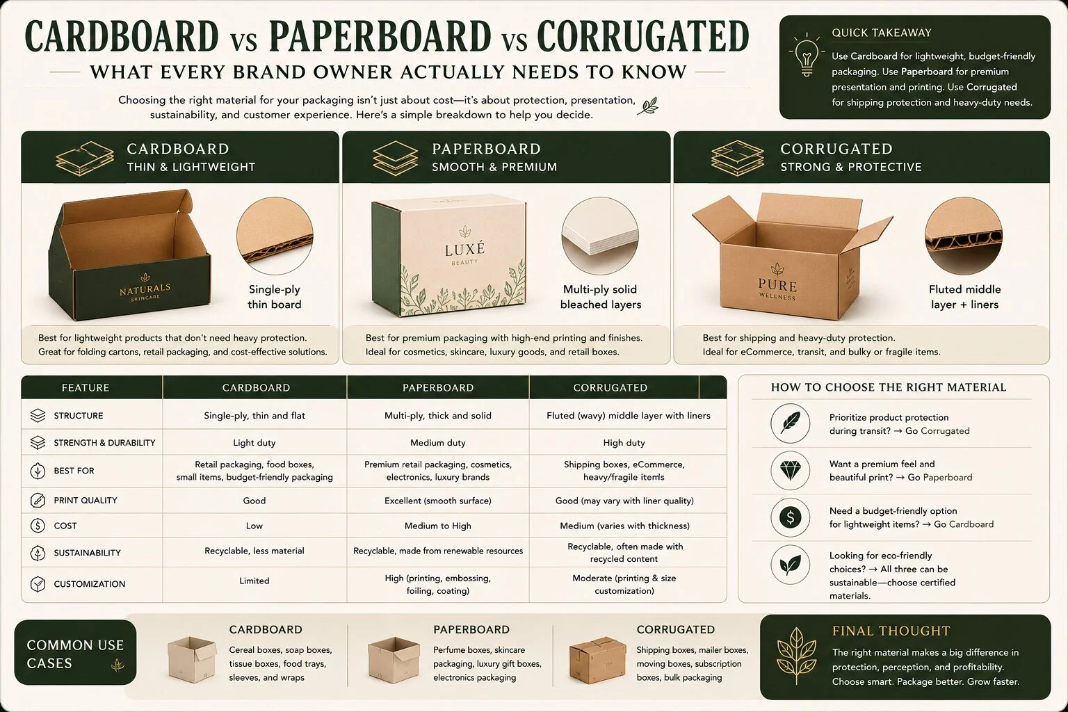 Cardboard-paperboard or corrugated-choose wisely Cardboard-paperboard or corrugated-choose wisely