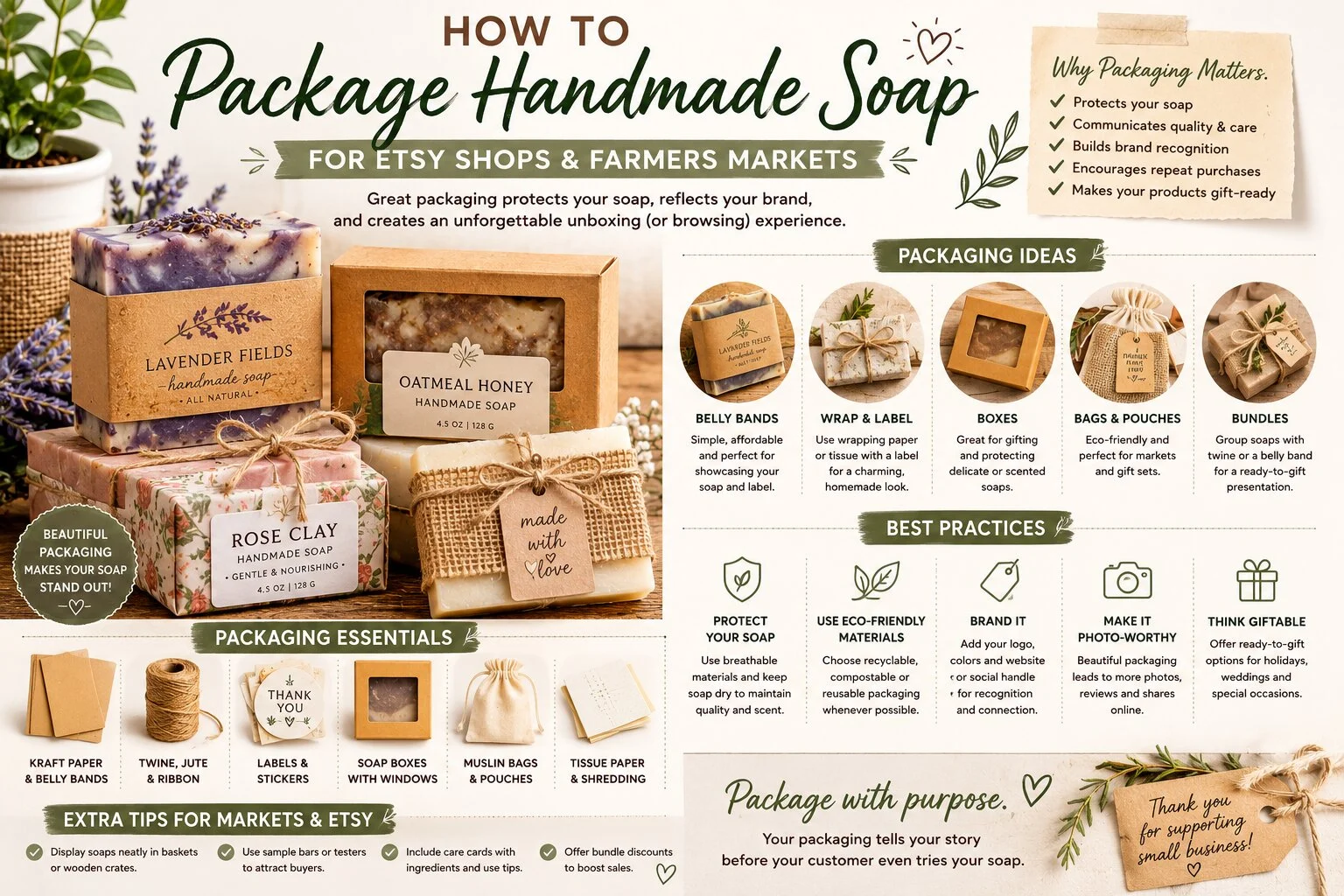 Handmade soap packaging guide