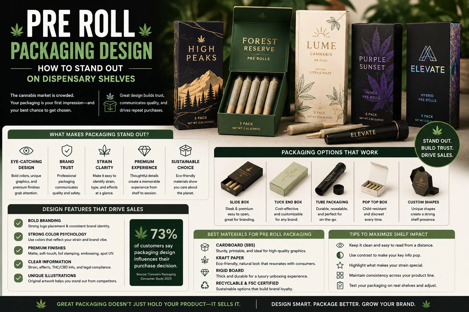 Pre Roll Packaging Design -How to Stand Out on Dispensary Shelves