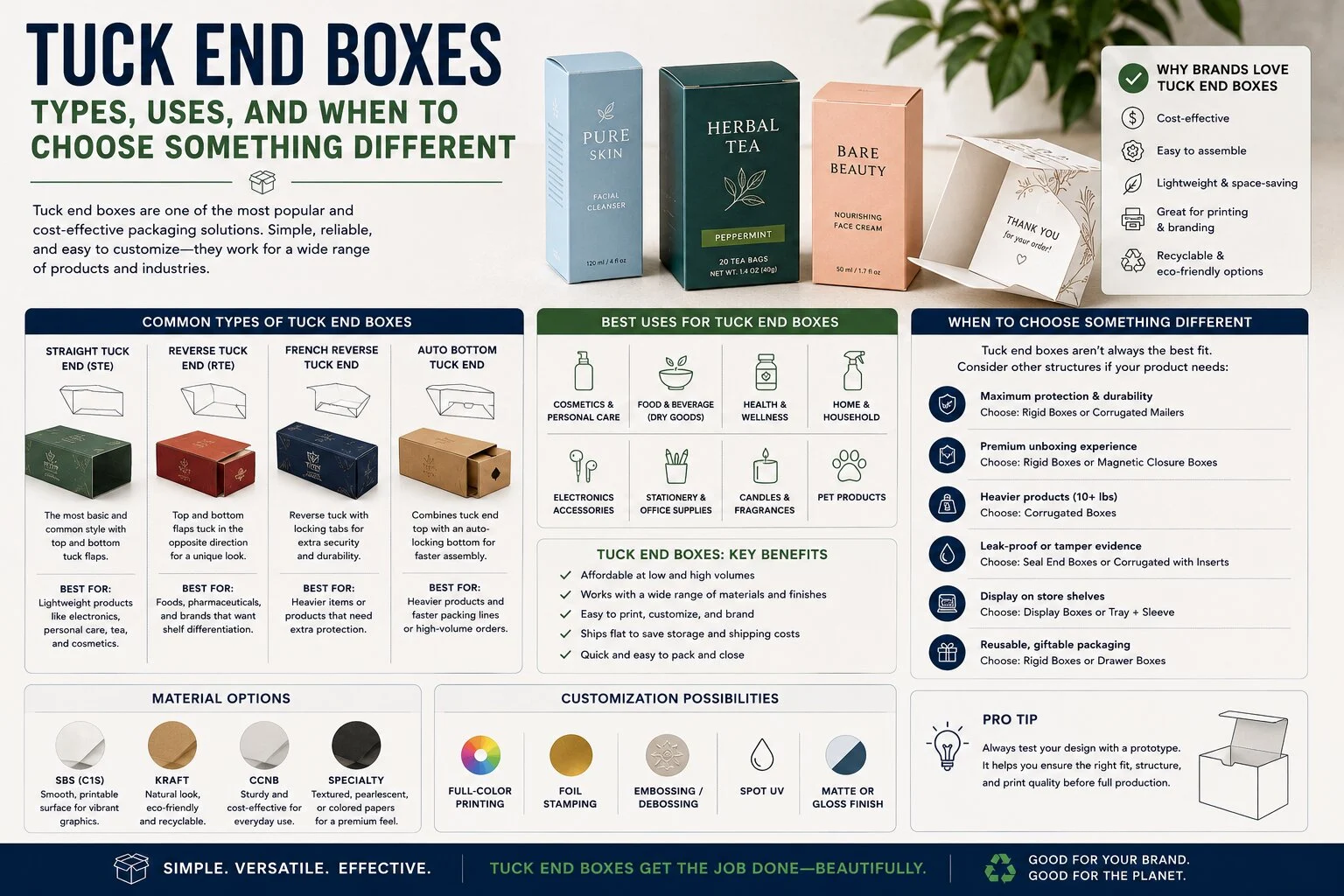 Tuck End Boxes - Types, Uses, and When to Choose Something Different